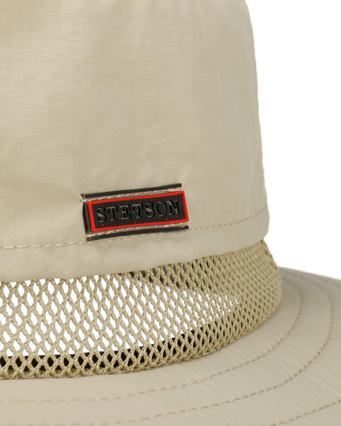 Oatmeal Coloured Stetson Coralville Traveller Outdoor Hat on white background #colour_oatmeal