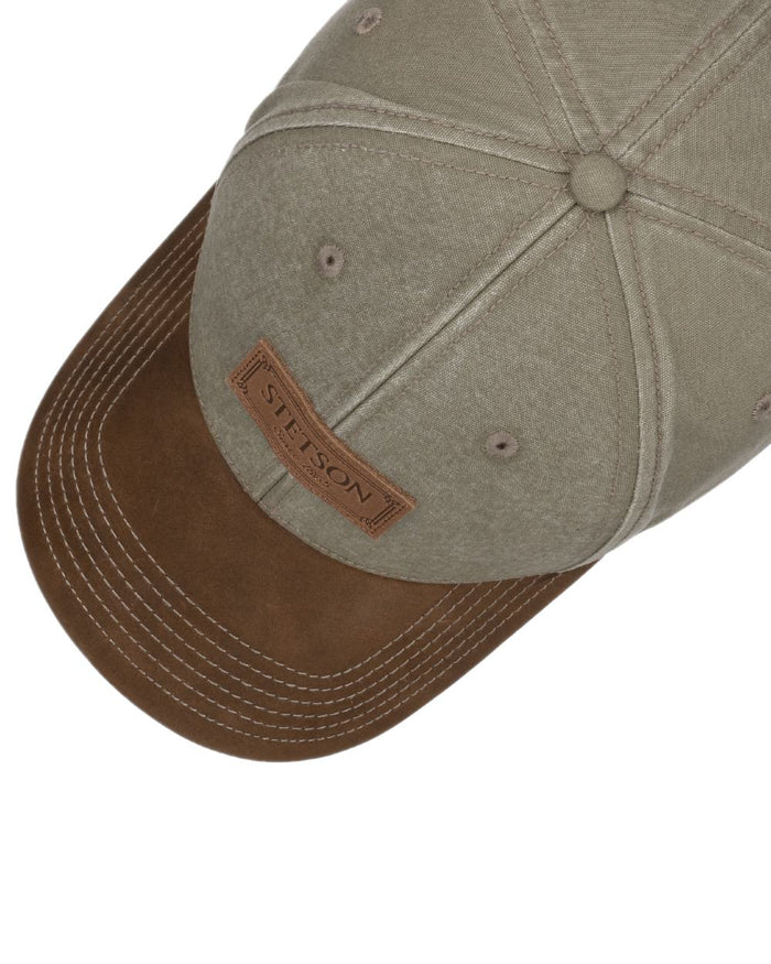 Brown Khaki Coloured Stetson Rustic Cap with UV Protection on white background #colour_brown-khaki