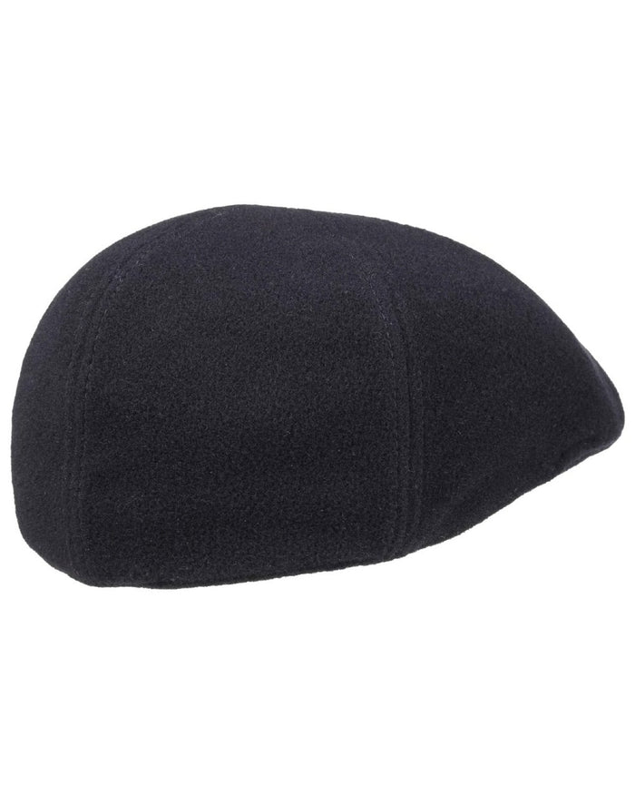 Navy coloured Stetson Texas Wool Gatsby Cap on white background #colour_navy