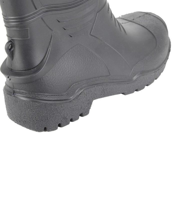 Black coloured Stormwells Mens Toggle Tie Top Polar Boots on white background #colour_black