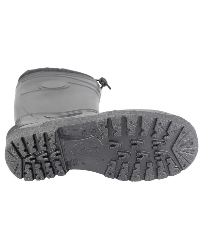 Black coloured Stormwells Mens Toggle Tie Top Polar Boots on white background #colour_black