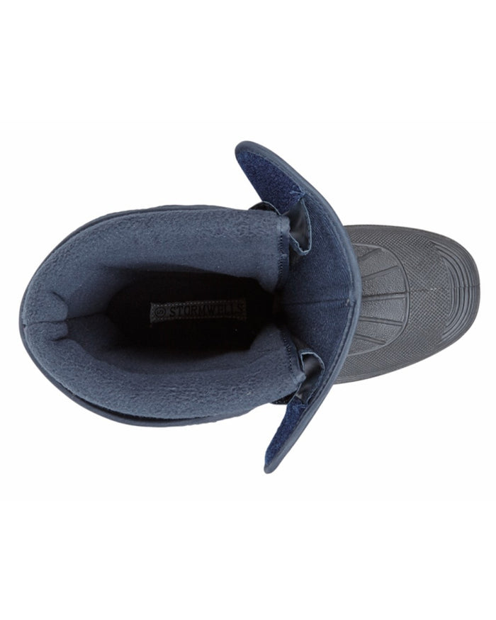 Navy Blue coloured Stormwells Touch Fastening Insulated Ankle Boots on white background #colour_navy-blue