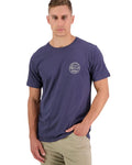 Steel Blue Coloured Swanndri Mens Barton Printed T-Shirt on white background #colour_steel-blue