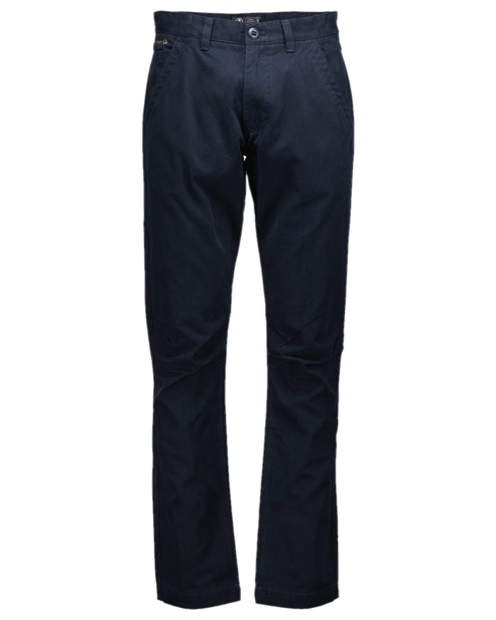 Navy Coloured Swanndri Mens Bedrock Canvas Work Pant on white  background #colour_navy