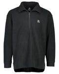 Black Coloured Swanndri Mens Motu Fleece Pullover on white background #colour_black