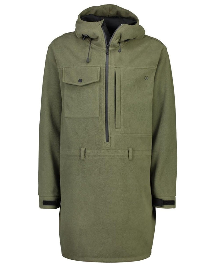 Forest Coloured Swanndri Mens Tundra Technical Fleece Anorak on white background #colour_forest