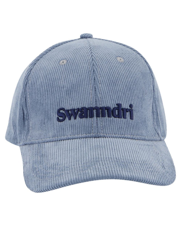 Smoke Blue Navy Coloured Swanndri Swanni Corduroy Cap on white background #colour_smoke-blue-navy