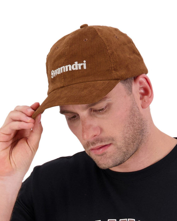 Nutshell Taupe Coloured Swanndri Swanni Corduroy Cap on white background #colour_nutshell-taupe