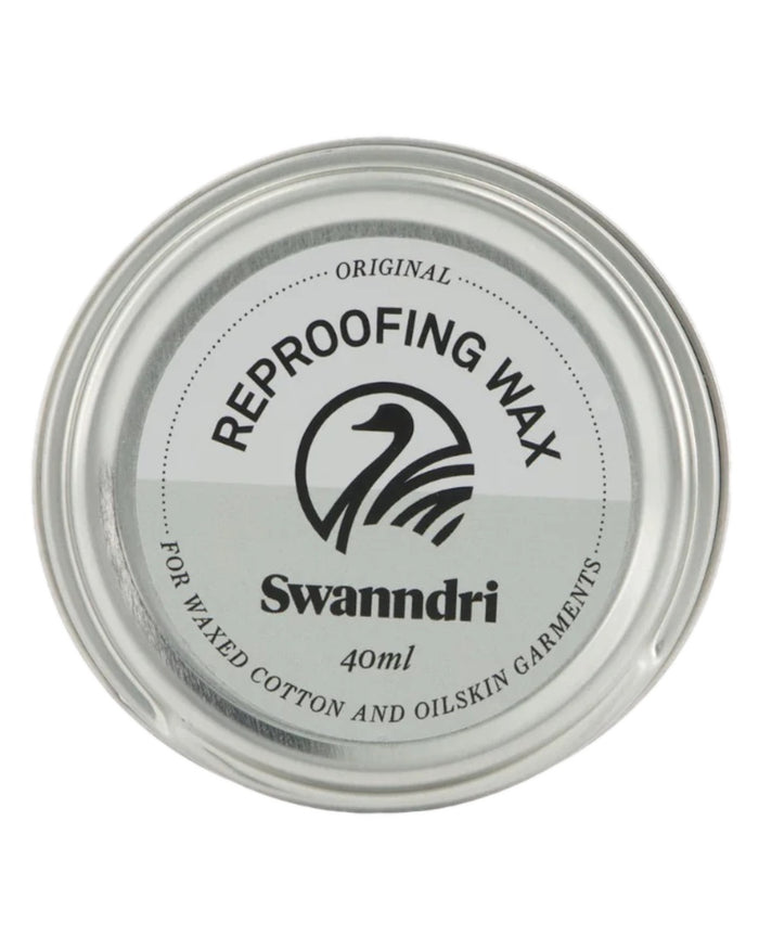 Neutral Coloured Swanndri Wax Tin for Re-proofing Oilskin Vests and Jackets on white background #colour_neutral