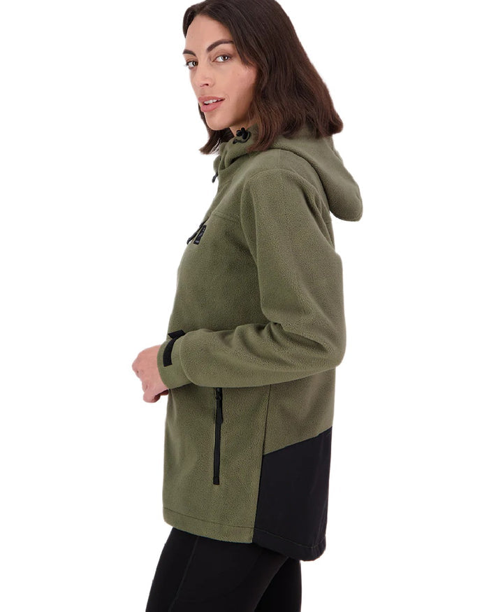 Forest Coloured Swanndri Womens High Rock Stormshield Jacket on white background #colour_forest
