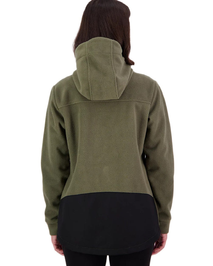 Forest Coloured Swanndri Womens High Rock Stormshield Jacket on white background #colour_forest
