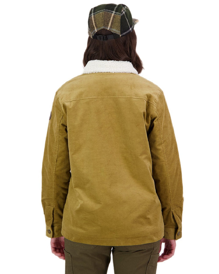 Cashew Coloured Swanndri Womens Kaituna Corduroy Jacket on white background #colour_cashew