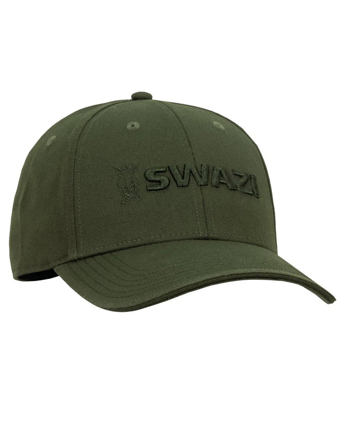 Olive coloured Swazi Legend Cap on white background #colour_olive
