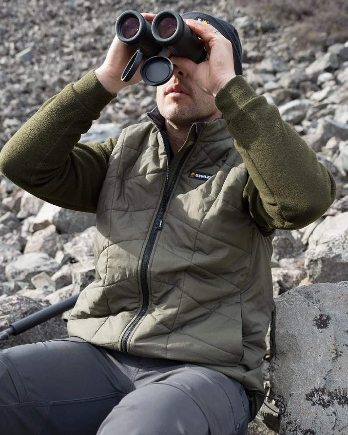 Ranger Coloured Swazi Mens Chamois Lightweight Insulation Vest on outdoor background #colour_ranger
