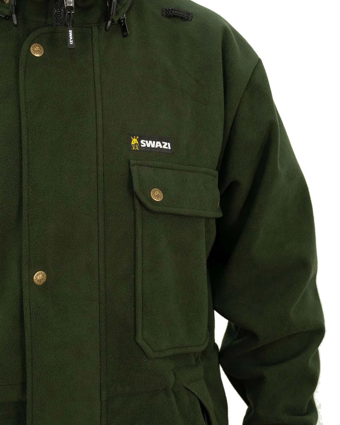 Olive coloured Swazi Mens Windriver Jacket on white background #colour_olive