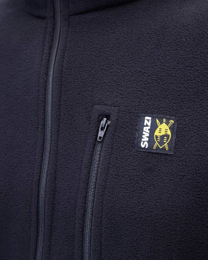 Black Coloured Swazi Micro Shirt on white background #colour_black