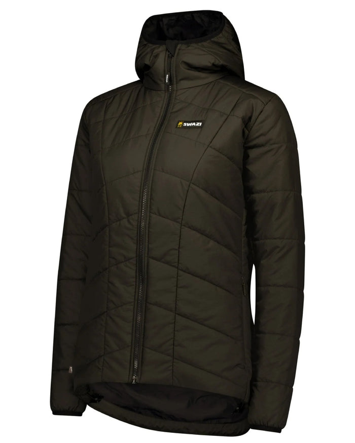 Bark coloured Swazi Womens Glacier Insulation Jacket on white background #colour_bark