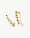 Tennis Climber Earrings | 18ct Gold Vermeil/Cubic Zirconia Earrings Missoma