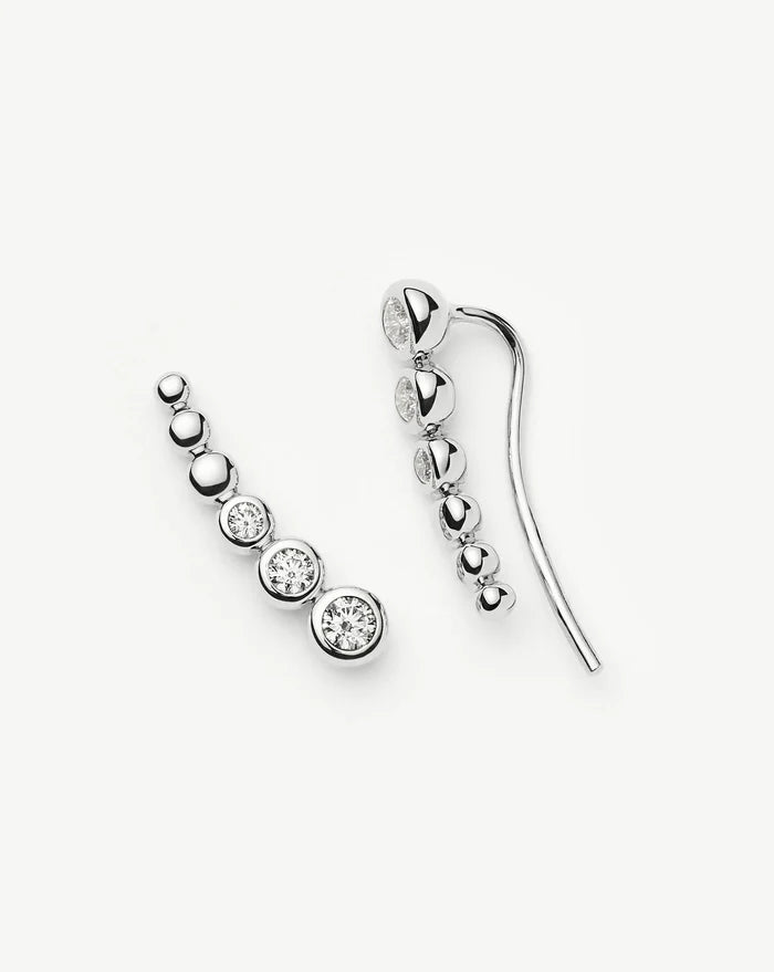 Tennis Climber Earrings | Sterling Silver/Cubic Zirconia Earrings Missoma
