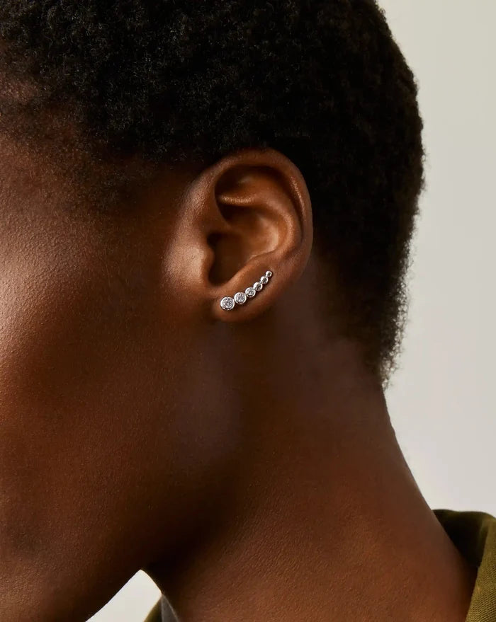 Tennis Climber Earrings | Sterling Silver/Cubic Zirconia Earrings Missoma
