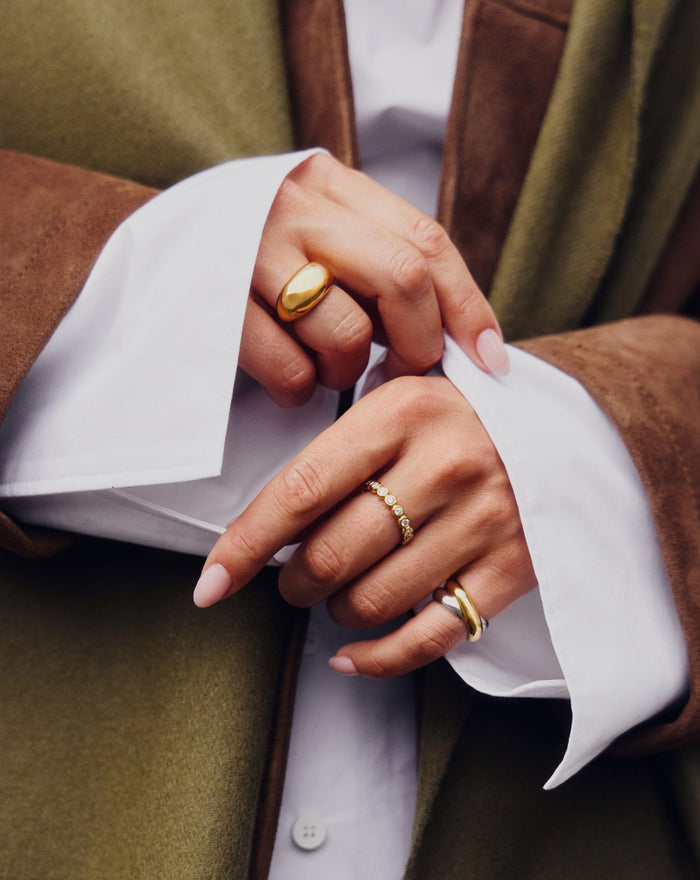 Tennis Eternity Stacking Ring | 18ct Gold Vermeil/Cubic Zirconia Rings Missoma
