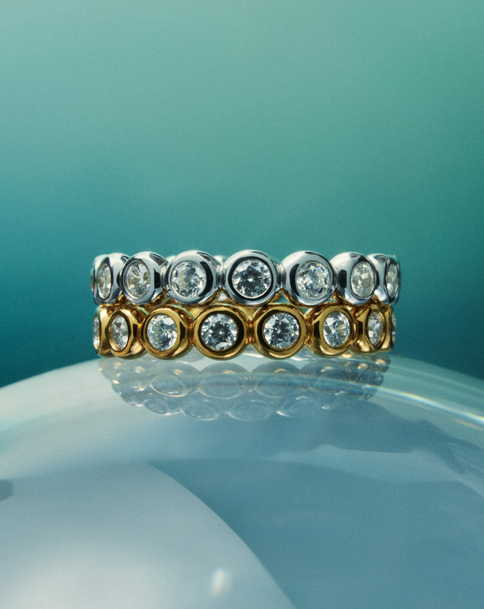 Tennis Eternity Stacking Ring | 18ct Gold Vermeil/Cubic Zirconia Rings Missoma