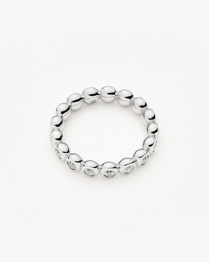 Tennis Eternity Stacking Ring | Sterling Silver/Cubic Zirconia Rings Missoma