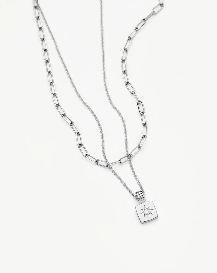 The Effortless Necklace Set | Platinum Plated Necklaces Missoma