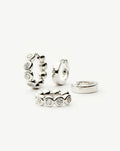 Tennis & Chubby Hoop Earring Set | Sterling Silver Earrings Missoma