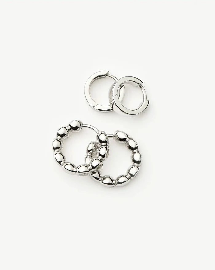Tennis & Chubby Hoop Earring Set | Sterling Silver Earrings Missoma