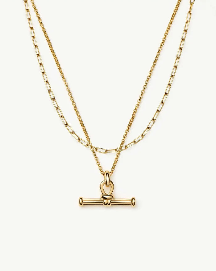 The Founder T-bar Necklace Set | 18ct Gold Plated Necklace Sets Missoma