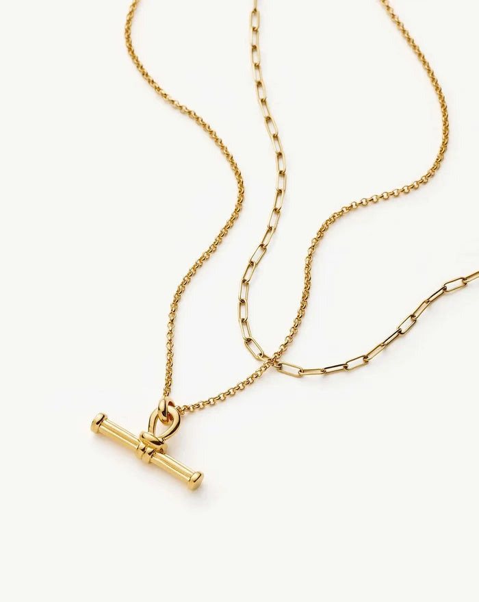 The Founder T-bar Necklace Set | 18ct Gold Plated Necklace Sets Missoma