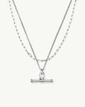 The Founder T-bar Necklace Set | Silver Plated Necklace Sets Missoma