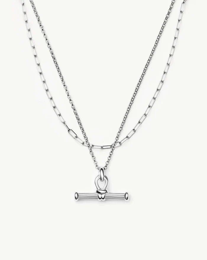 The Founder T-bar Necklace Set | Silver Plated Necklace Sets Missoma