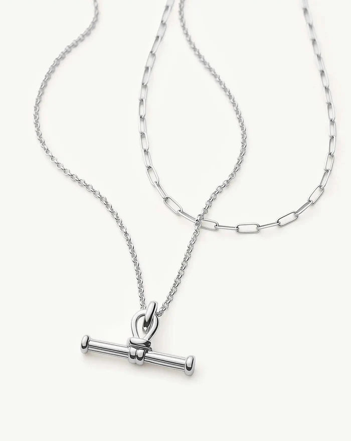 The Founder T-bar Necklace Set | Silver Plated Necklace Sets Missoma