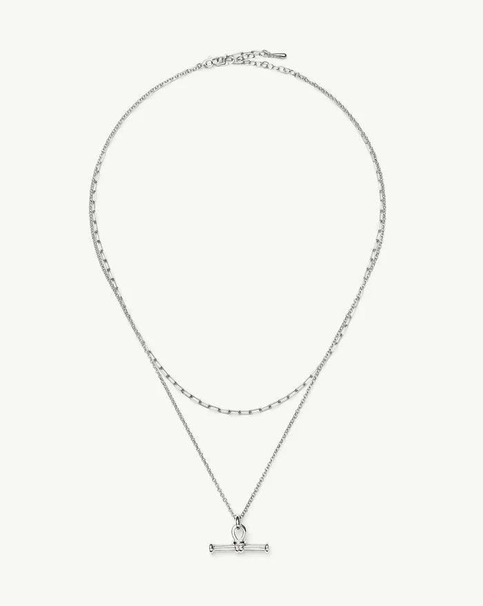 The Founder T-bar Necklace Set | Silver Plated Necklace Sets Missoma
