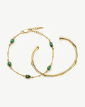 Magma Gemstone & Molten Cuff Bracelet Set | 18ct Gold Vermeil / 18ct Gold Plated Bracelets Missoma
