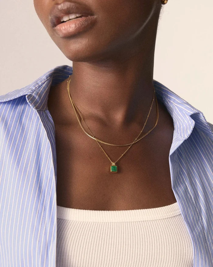 The Malachite Necklace Set | 18ct Gold Vermeil, 18ct Gold Plated Necklace Sets Missoma