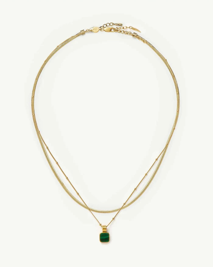 The Malachite Necklace Set | 18ct Gold Vermeil, 18ct Gold Plated Necklace Sets Missoma