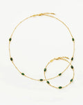 Iconic Magma Gemstone Choker & Bracelet Set | 18ct Gold Vermeil/Malachite Bracelets Missoma