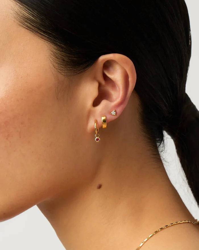 January Birthstone Necklace & Charm Earrings Set | 18ct Gold Vermeil/Garnet Necklaces Missoma