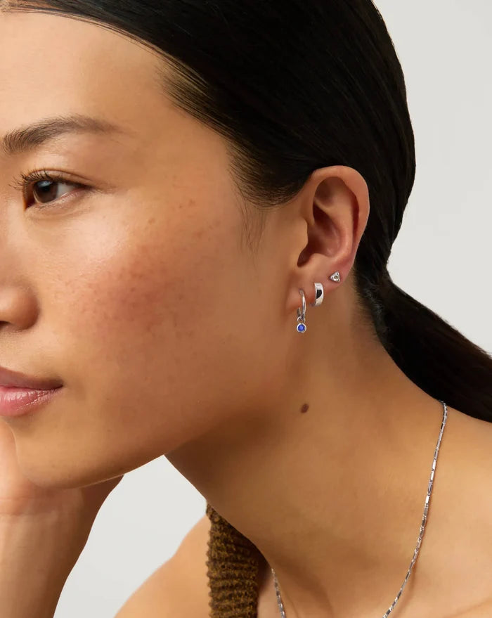 September Birthstone Necklace & Charm Earrings Set | Sterling Silver/Lapis Necklaces Missoma