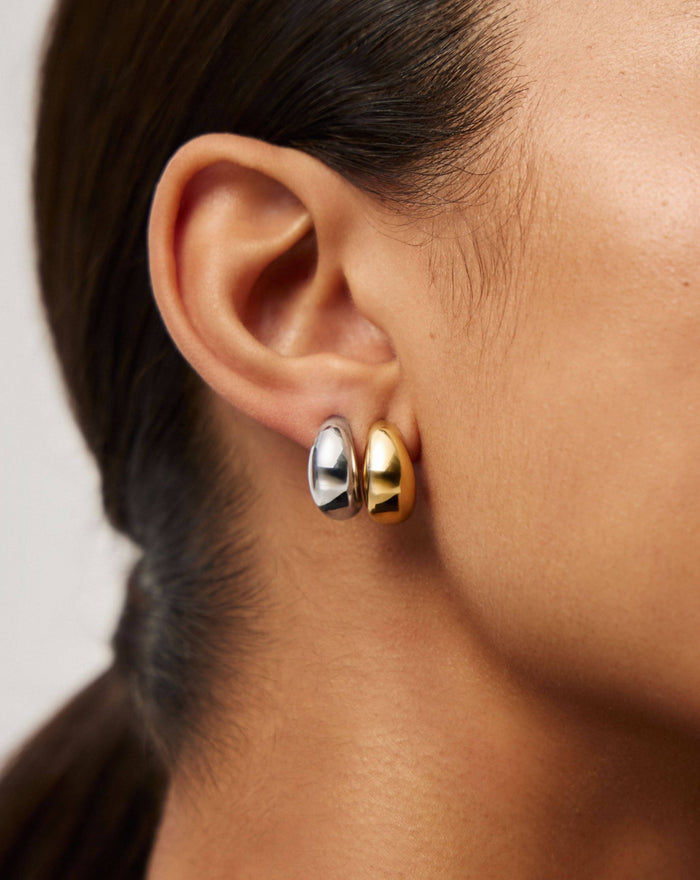 Savi Dome Mini Hoop Earring Set | Mixed Metal Layering Sets Missoma