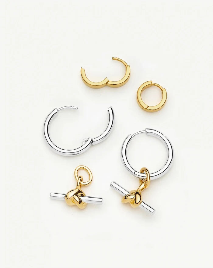 The T-Bar Earring Set | 18ct Gold Plated, Silver Plating on Brass Earrings Set Missoma