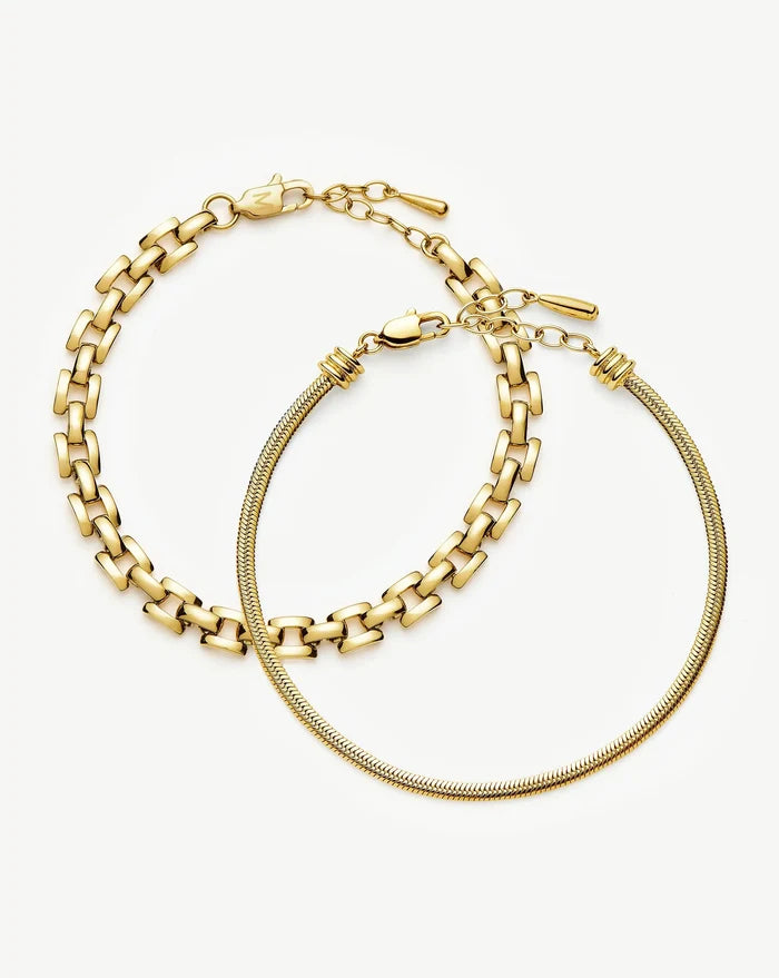 The Timeless Bracelet Set | 18ct Gold Plated Bracelets Missoma