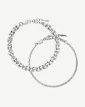 The Timeless Bracelet Set | Sterling Silver/Platinum Plated Bracelets Missoma