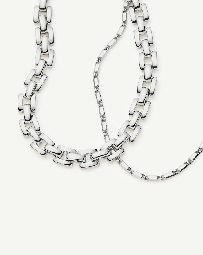 The Timeless Bracelet Set | Sterling Silver/Platinum Plated Bracelets Missoma