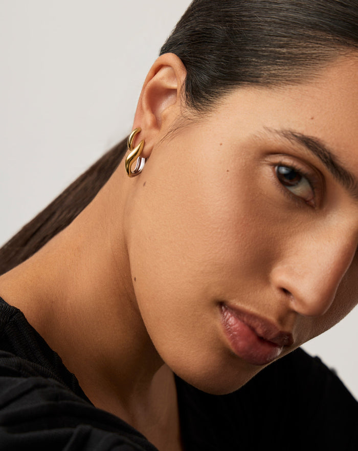 Savi Signature Hoop Set | Gold/Mixed Metal Layering Sets Missoma