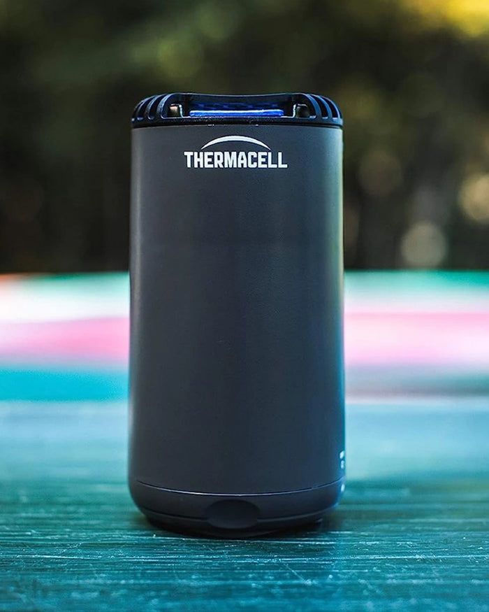 Graphite coloured Thermacell Halo Mini Protector on pool background #colour_graphite