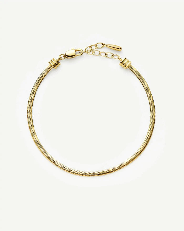 Thin Snake Chain Bracelet | 18ct Gold Plated Bracelets Missoma